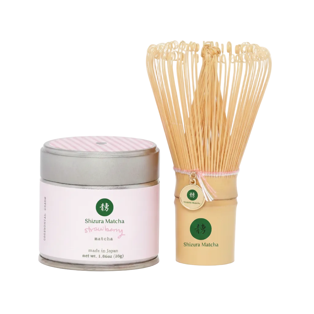 Shizura Strawberry Matcha + Charm Whisk Duo